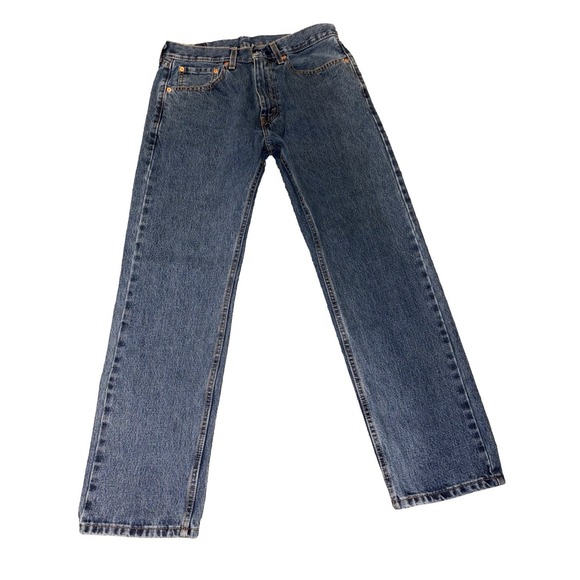 Levi's Other - Levi's 505 Mens Denim Blue Jeans 32x30 Regular Fit Medium Wash 100% Cotton